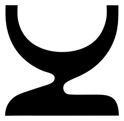 Wine Glass Minimalist Logo #ffffff/#000000