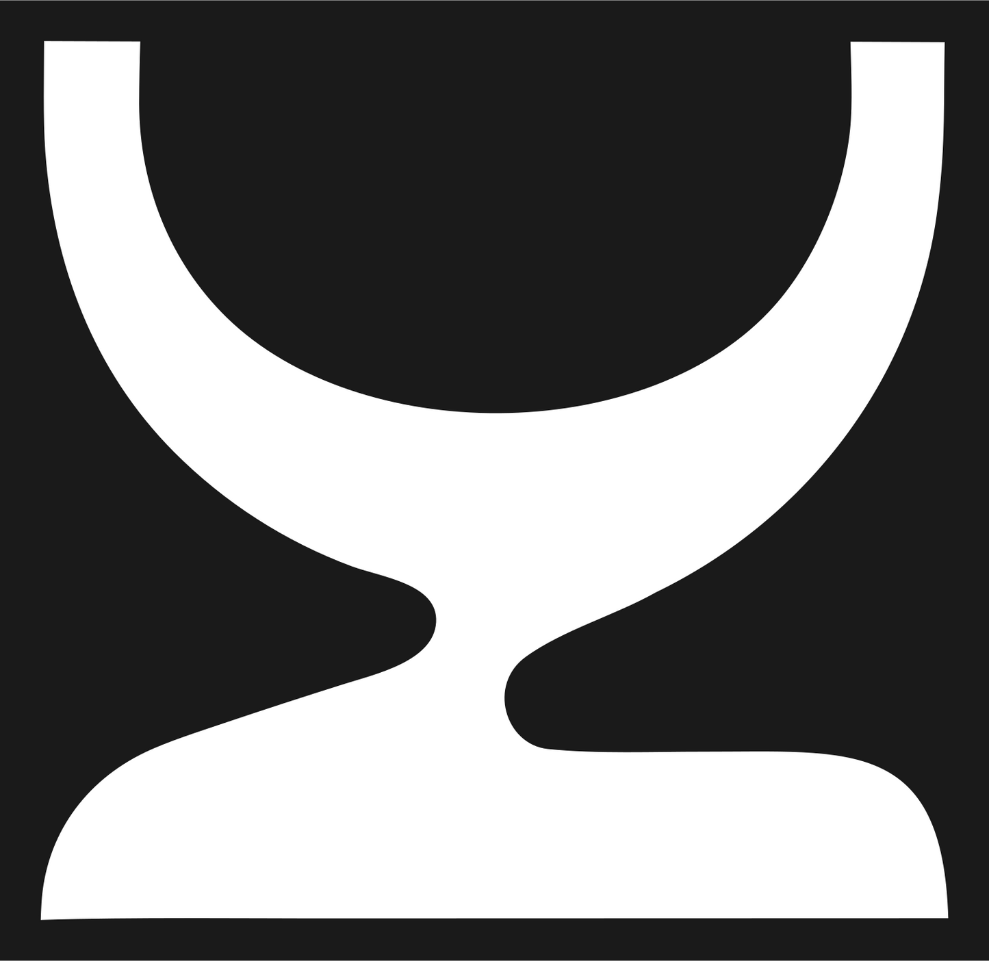 Wine Glass Minimalist Logo #1a1a1a/#ffffff