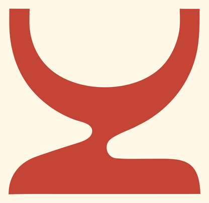 Wine Glass Minimalist Logo #fff8e7/#c44536
