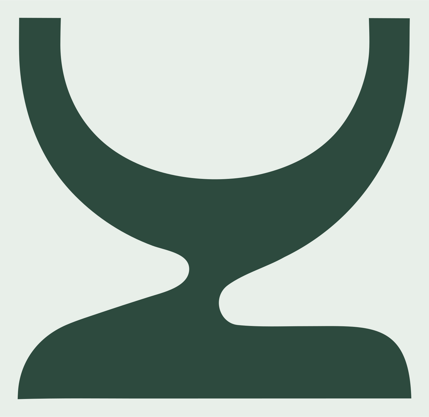 Wine Glass Minimalist Logo #e8efe9/#2d4a3e
