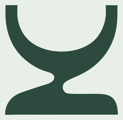 Wine Glass Minimalist Logo #e8efe9/#2d4a3e