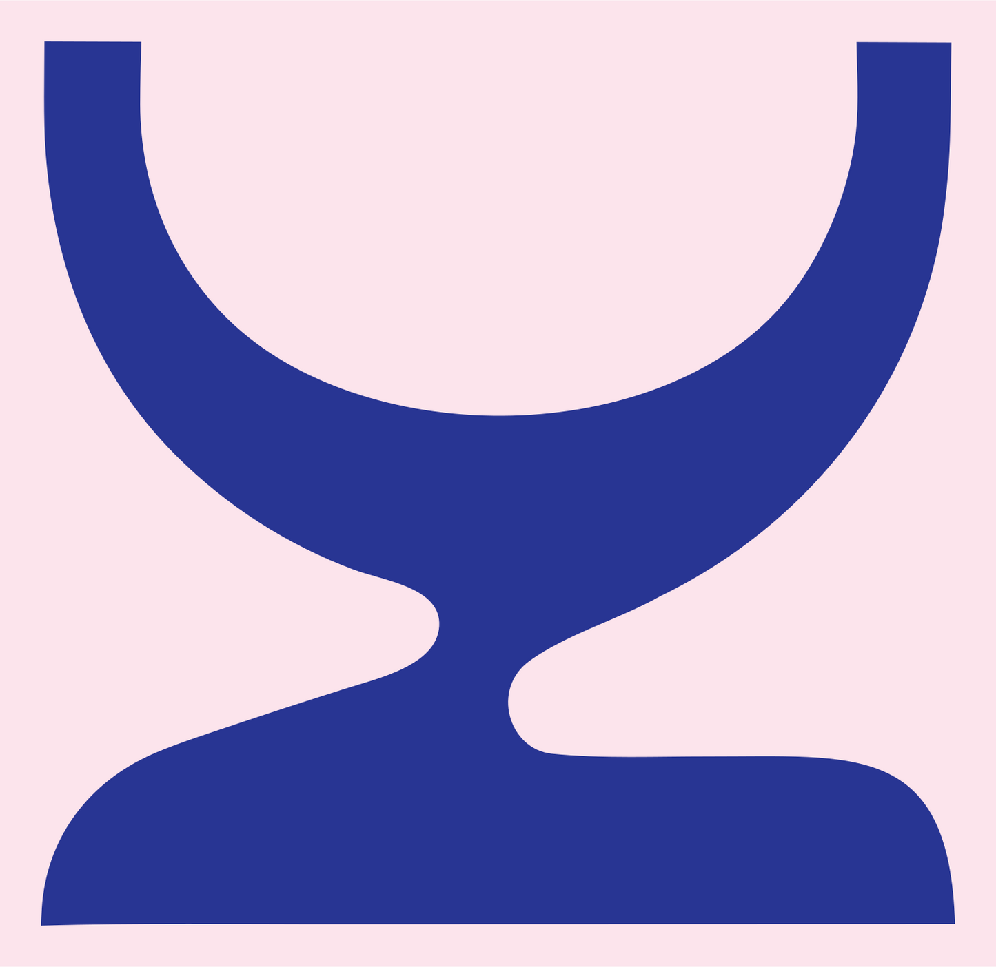 Wine Glass Minimalist Logo #fce4ec/#283593