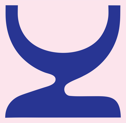Wine Glass Minimalist Logo #fce4ec/#283593