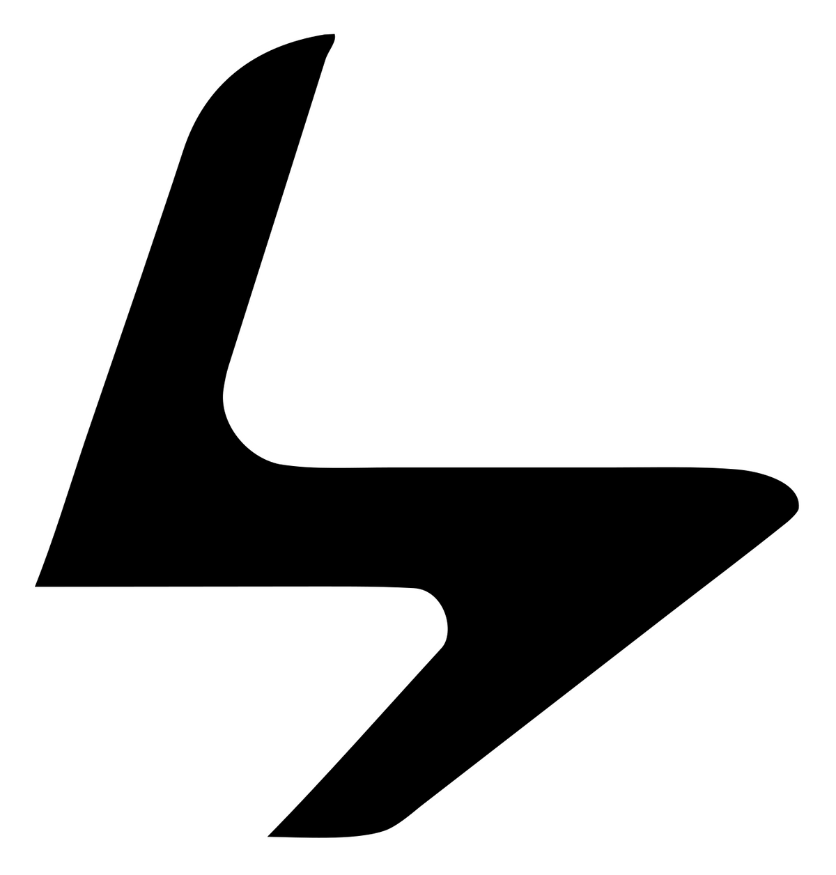 Bold Airplane Takeoff Mark #ffffff/#000000