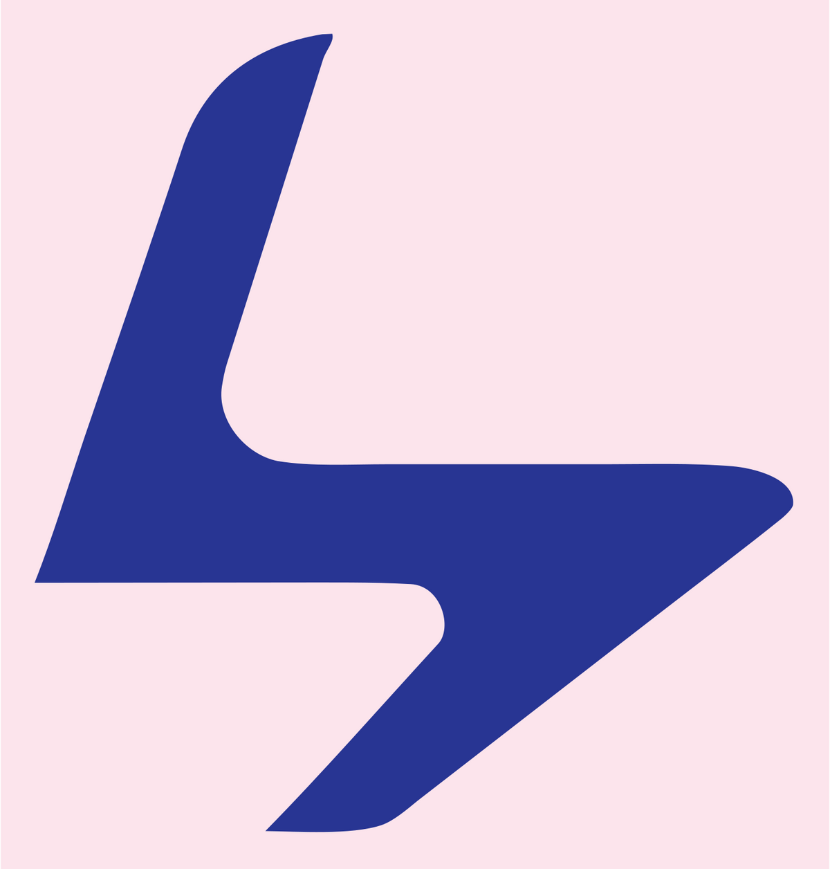 Bold Airplane Takeoff Mark #fce4ec/#283593
