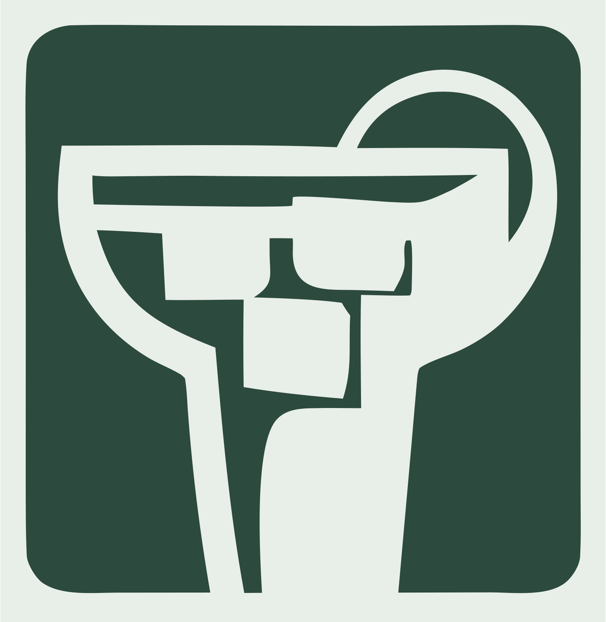 Bold Margarita Glass Mark #e8efe9/#2d4a3e