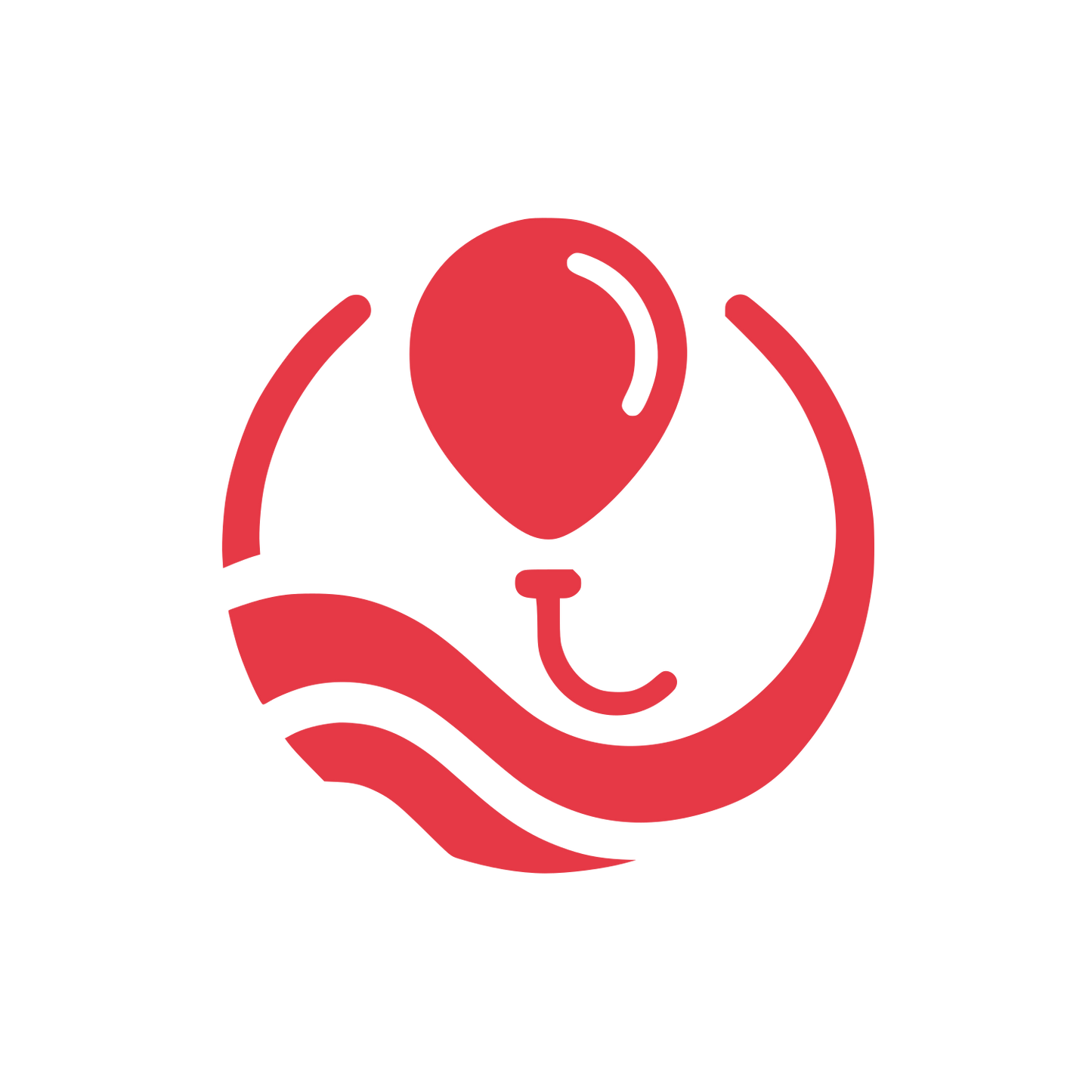 Balloon Care Logo #E63946