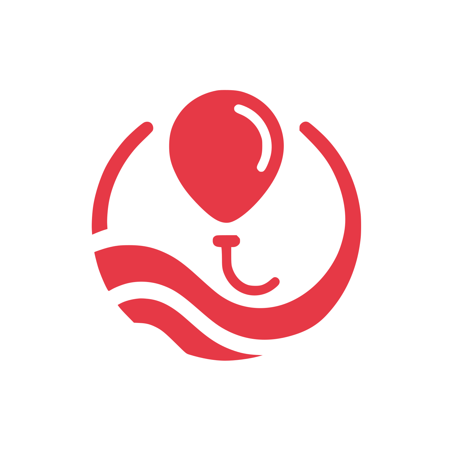 Balloon Care Logo #E63946