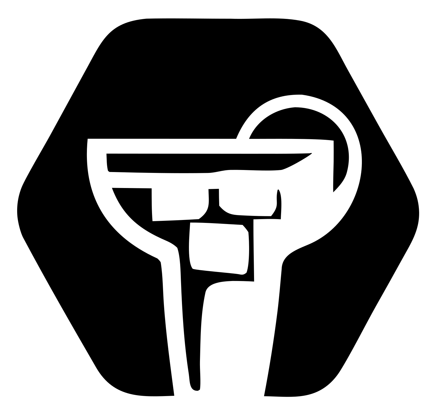 Hexagon Margarita Glass Icon #ffffff/#000000