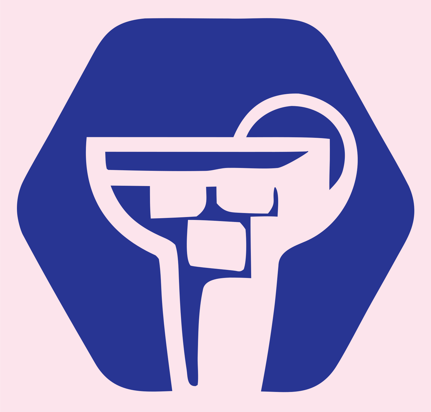 Hexagon Margarita Glass Icon #fce4ec/#283593