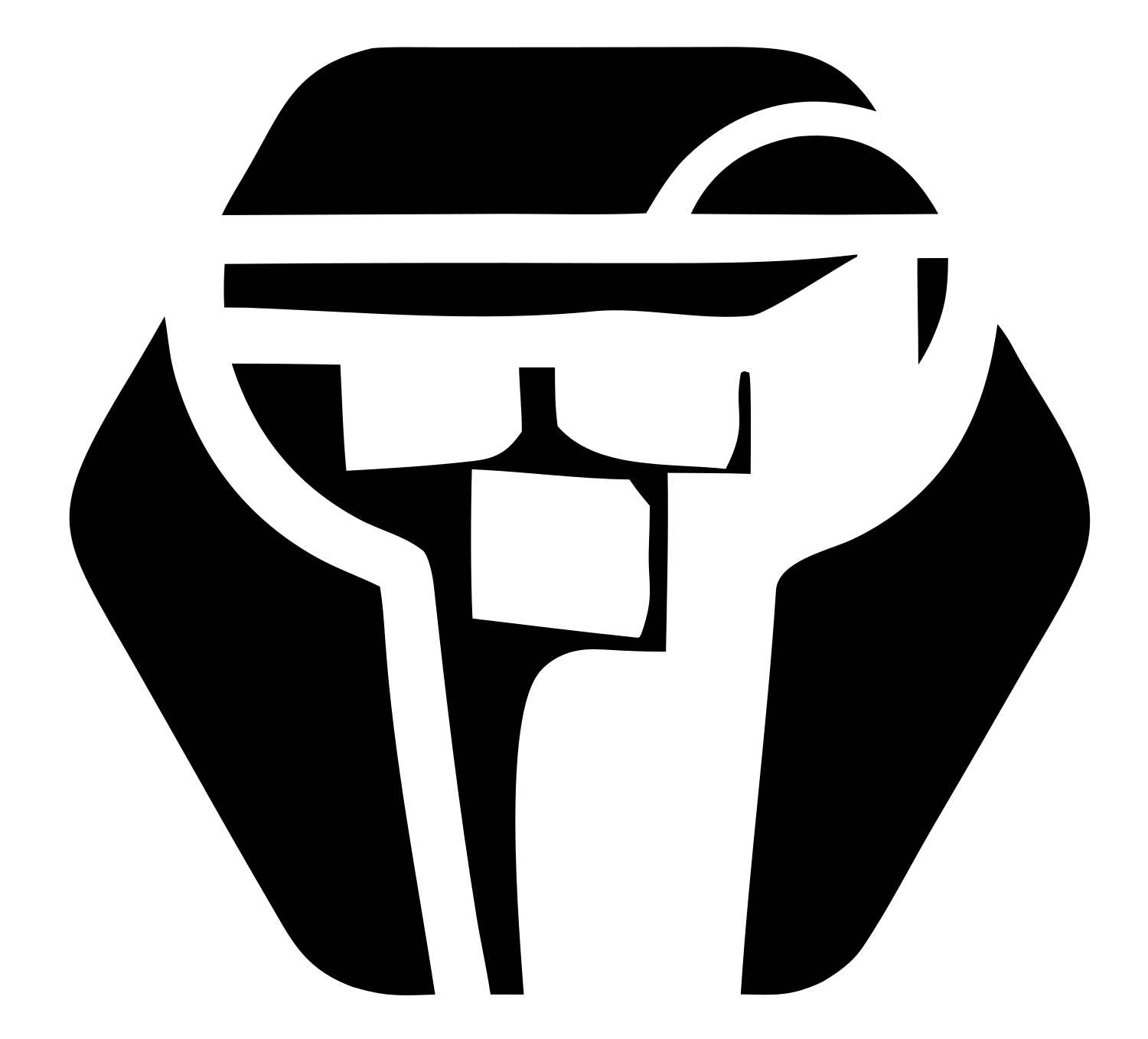 Geometric Margarita Helmet Crest #ffffff/#000000