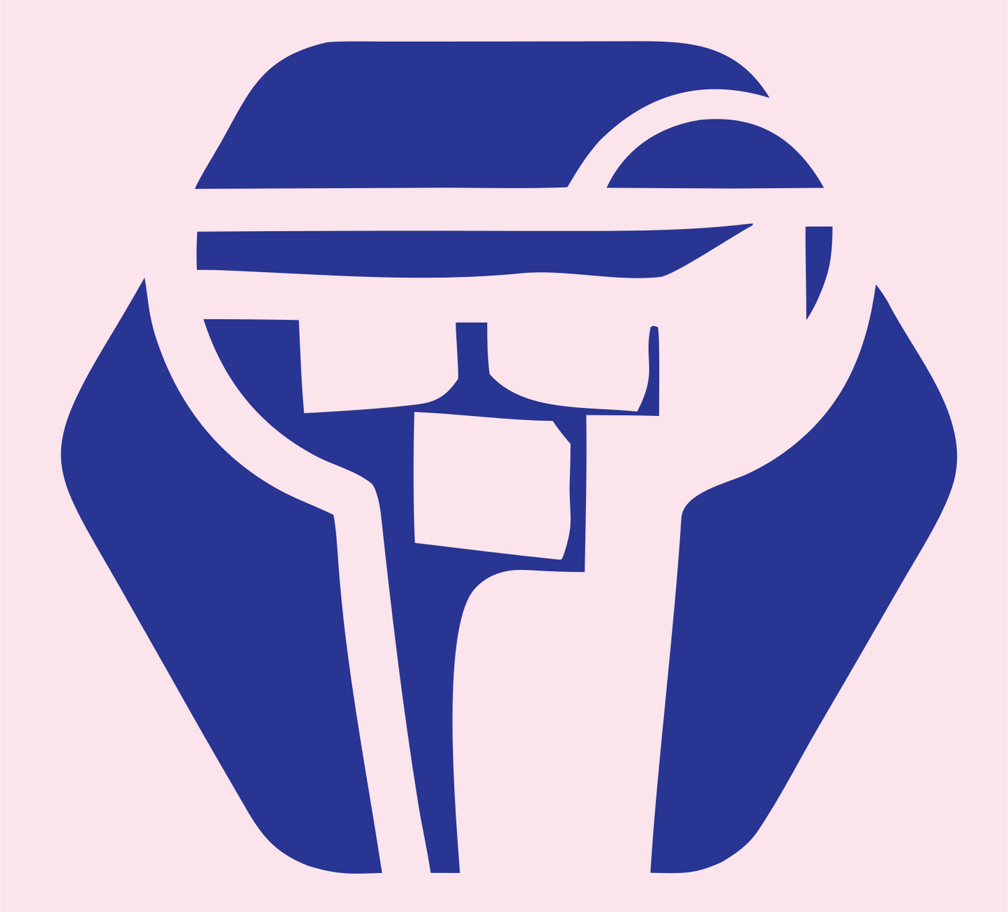 Geometric Margarita Helmet Crest #fce4ec/#283593