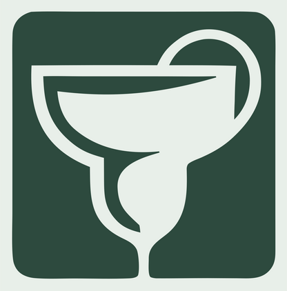 Negative Space Margarita Square Icon #e8efe9/#2d4a3e