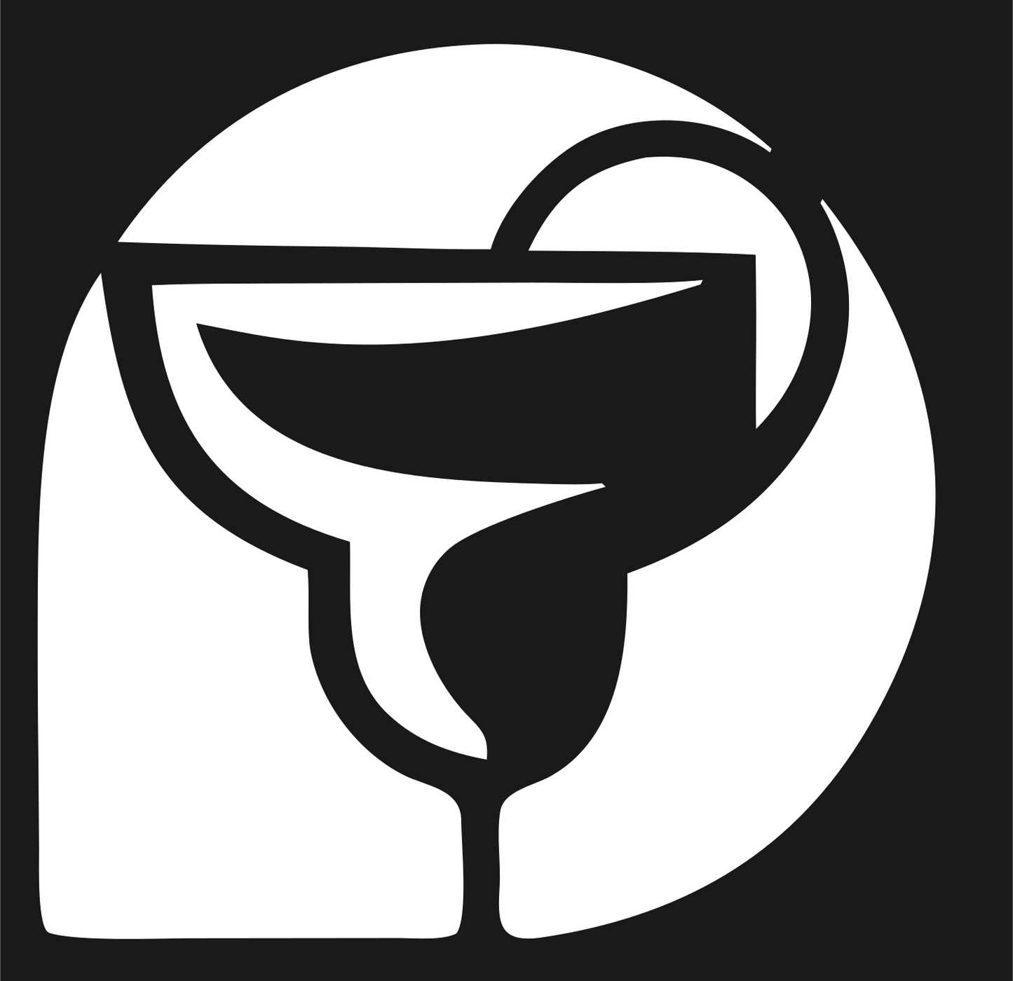 Negative Space Margarita Crest #1a1a1a/#ffffff