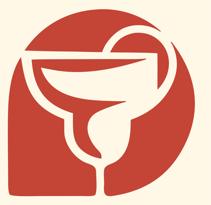 Negative Space Margarita Crest #fff8e7/#c44536