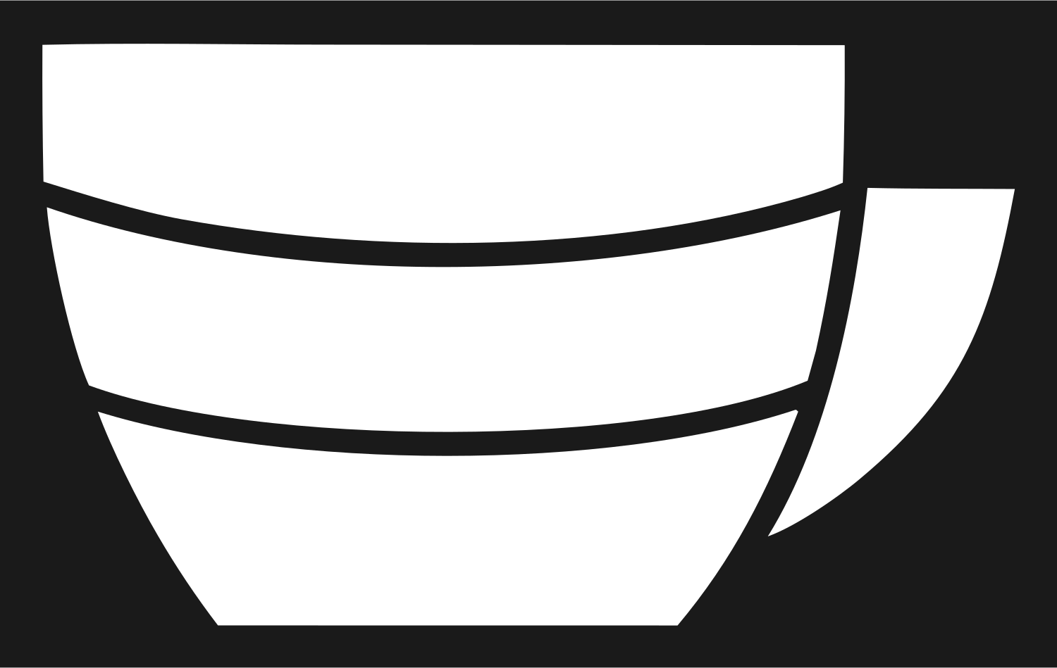 Coffee Cup Latte Art Badge #1a1a1a/#ffffff