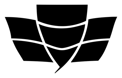 Blocky Lotus Flower Mark #ffffff/#000000
