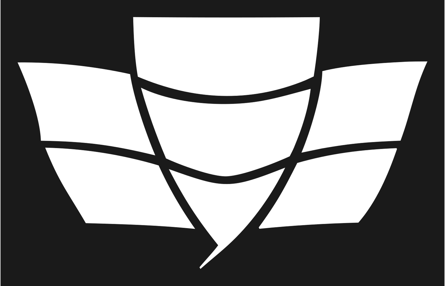 Blocky Lotus Flower Mark #1a1a1a/#ffffff
