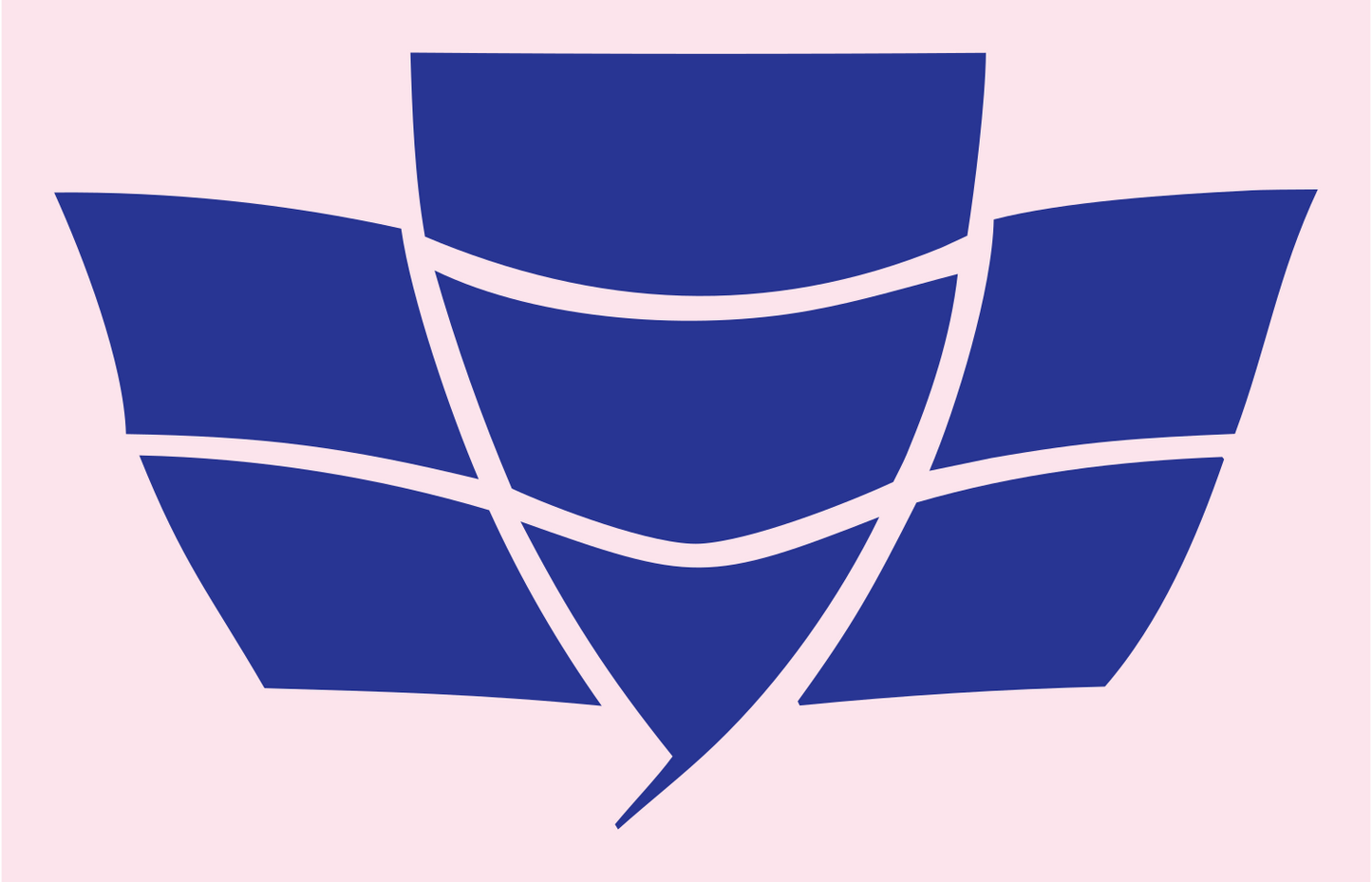 Blocky Lotus Flower Mark #fce4ec/#283593