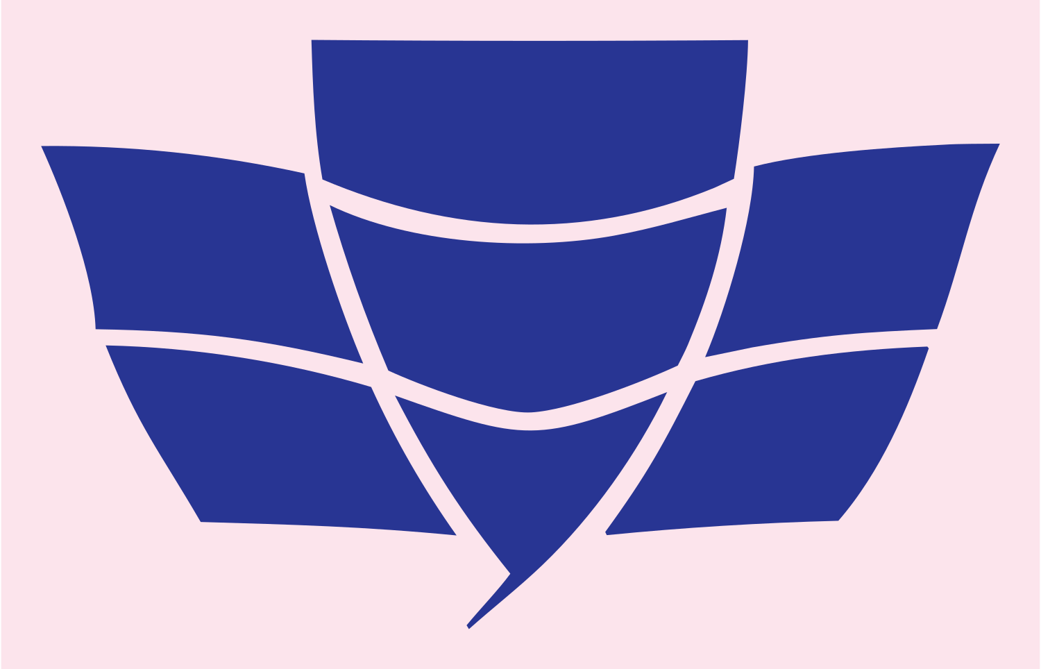 Blocky Lotus Flower Mark #fce4ec/#283593