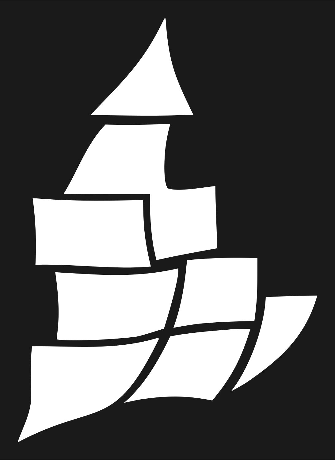 Bold Sailing Ship Crest #1a1a1a/#ffffff