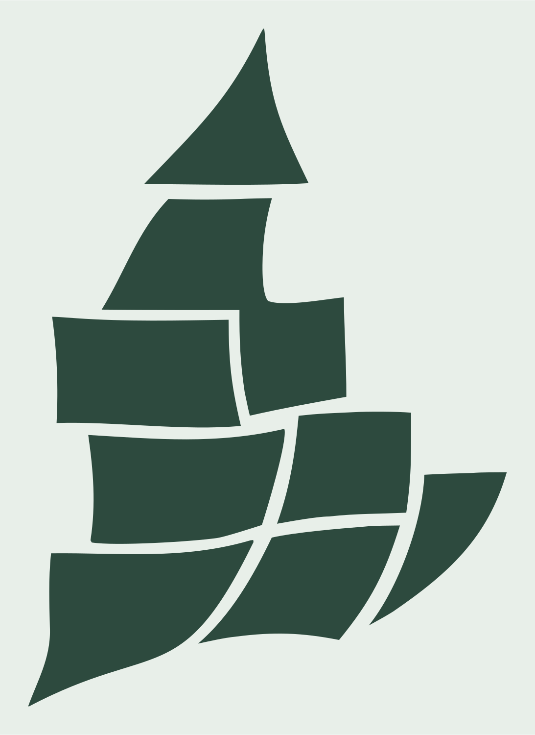 Bold Sailing Ship Crest #e8efe9/#2d4a3e