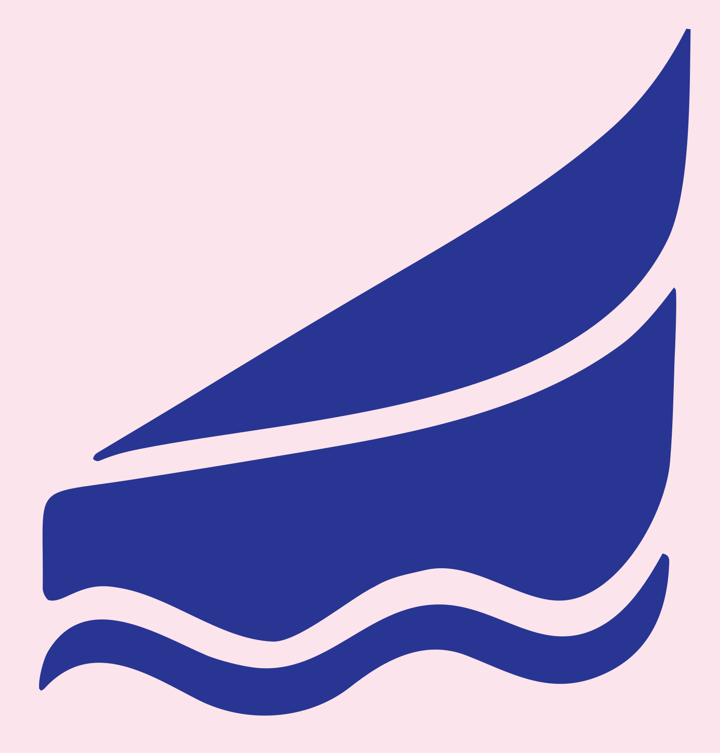 Cheese Wedge Wave Icon #fce4ec/#283593