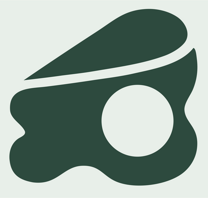 Oyster Pearl Shell Badge #e8efe9/#2d4a3e