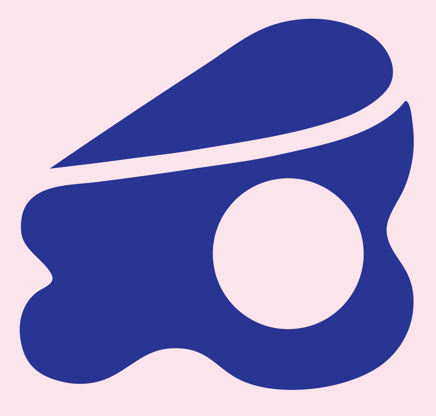 Oyster Pearl Shell Badge #fce4ec/#283593