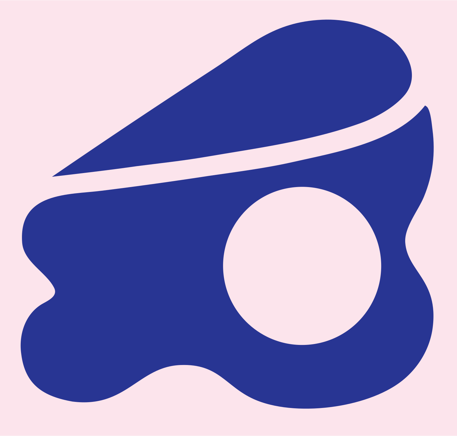 Oyster Pearl Shell Badge #fce4ec/#283593