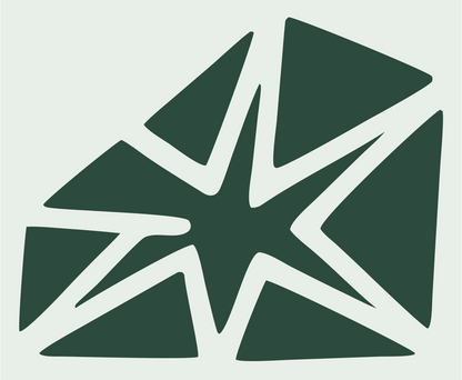 Burst Cheese Wedge Crest #e8efe9/#2d4a3e