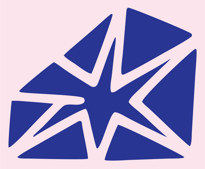 Burst Cheese Wedge Crest #fce4ec/#283593
