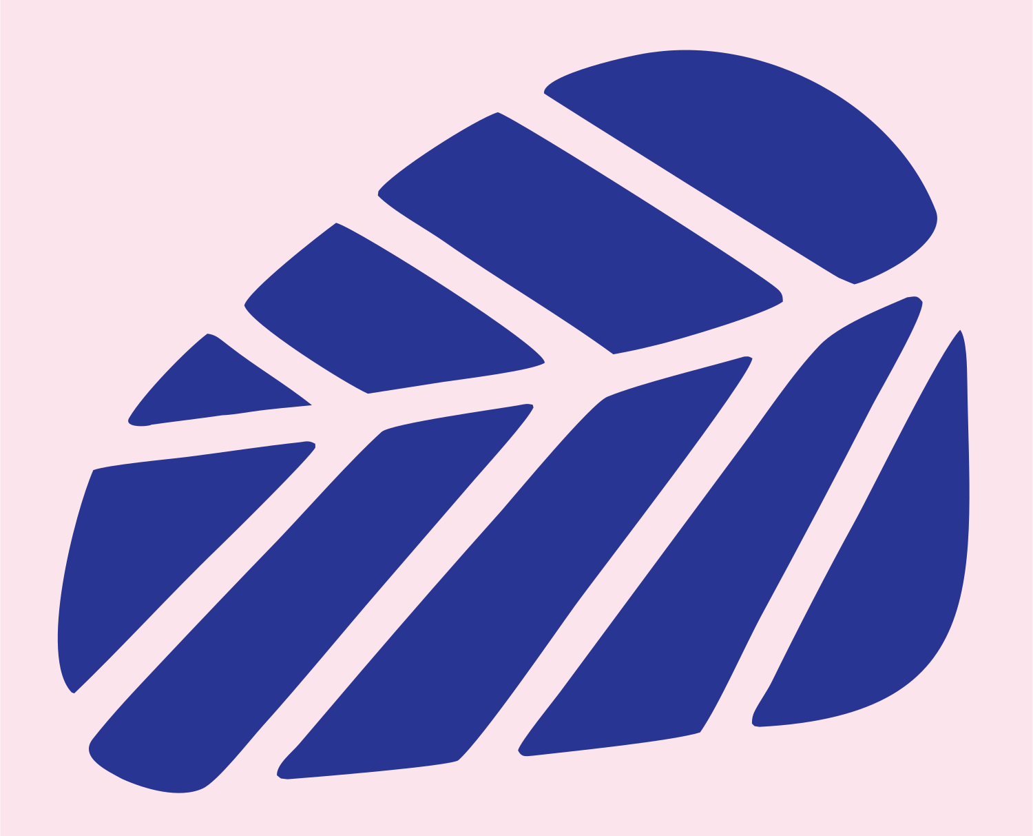 Sliced Cheese Wedge Badge #fce4ec/#283593