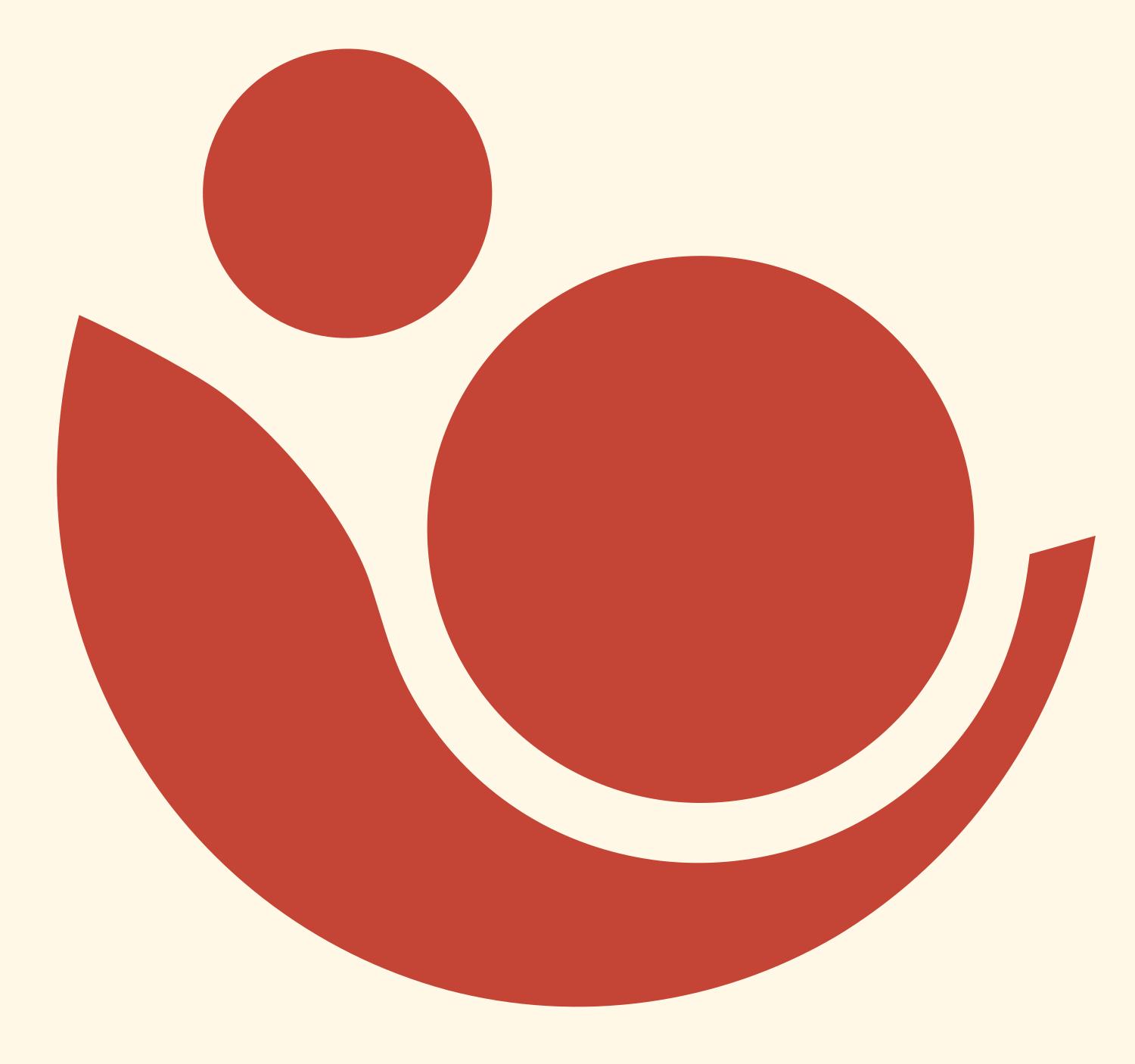 Espresso Cup Circle Emblem #fff8e7/#c44536