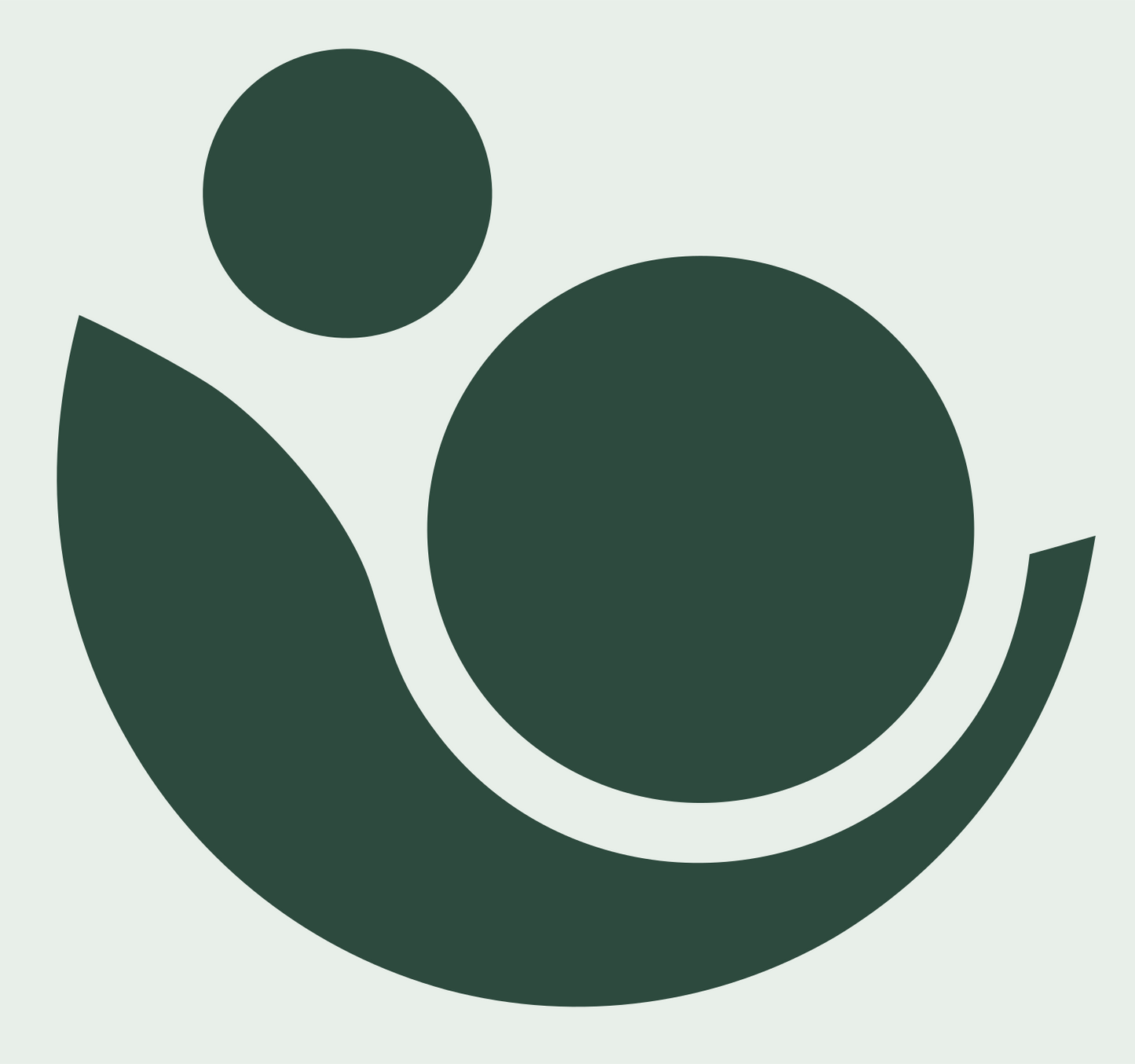 Espresso Cup Circle Emblem #e8efe9/#2d4a3e