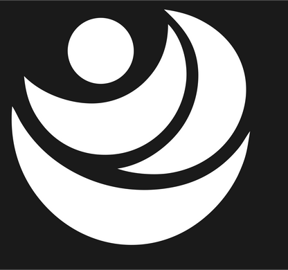 Geometric Circle Crescent Badge #1a1a1a/#ffffff