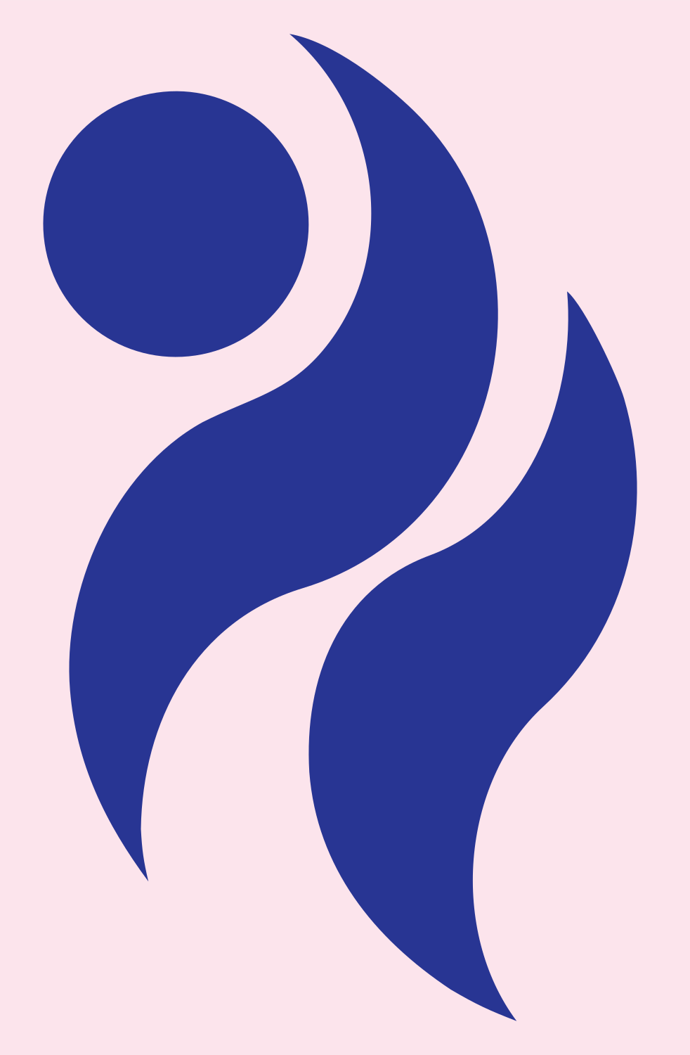 Espresso Cup Flame Logo #fce4ec/#283593