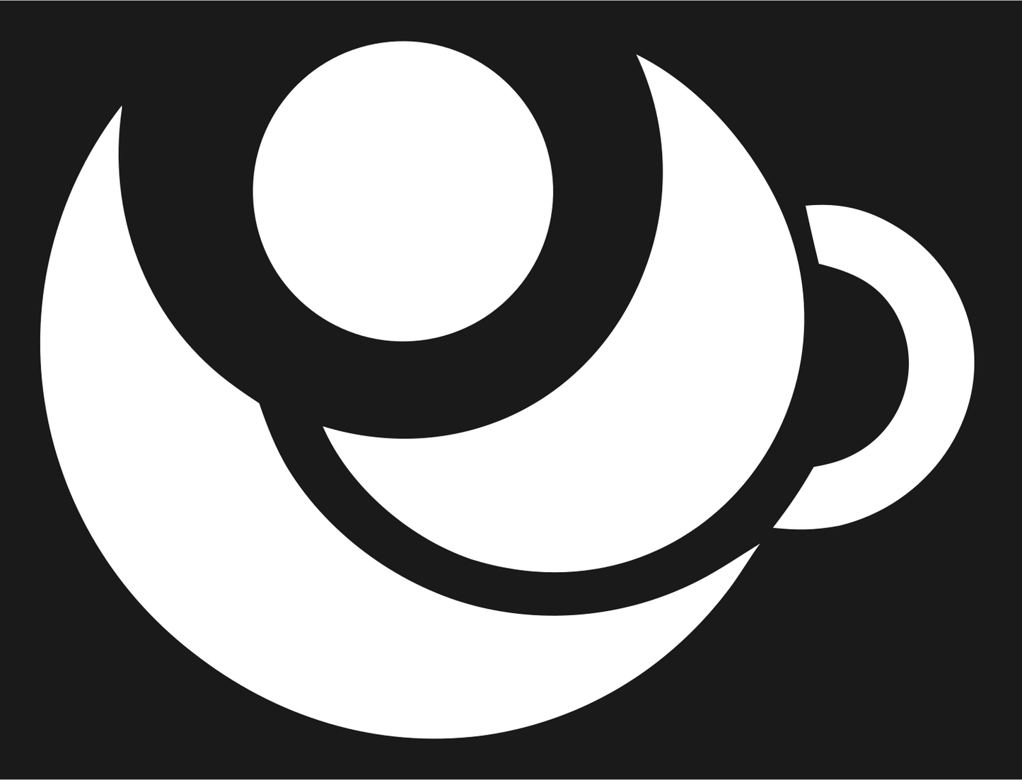 Negative Space Espresso Cup Icon #1a1a1a/#ffffff