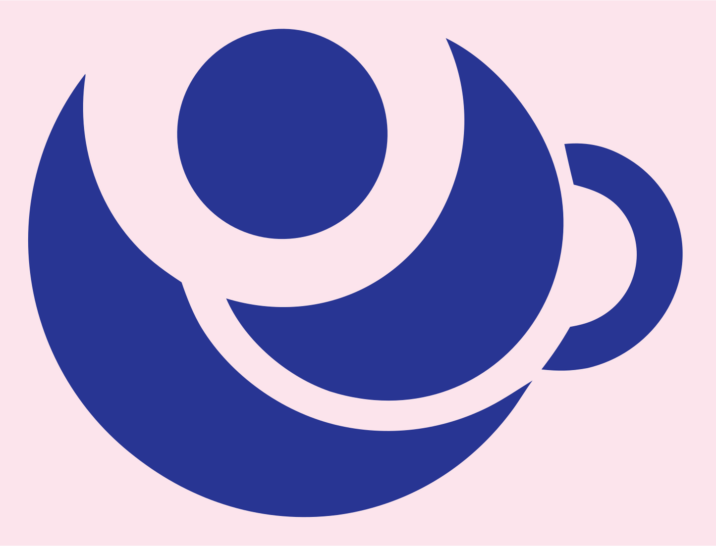 Negative Space Espresso Cup Icon #fce4ec/#283593