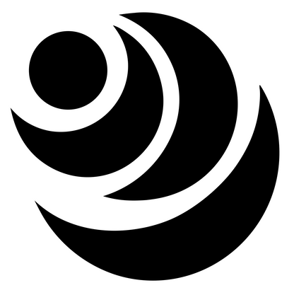 Spiral Crescent Signal Mark #ffffff/#000000