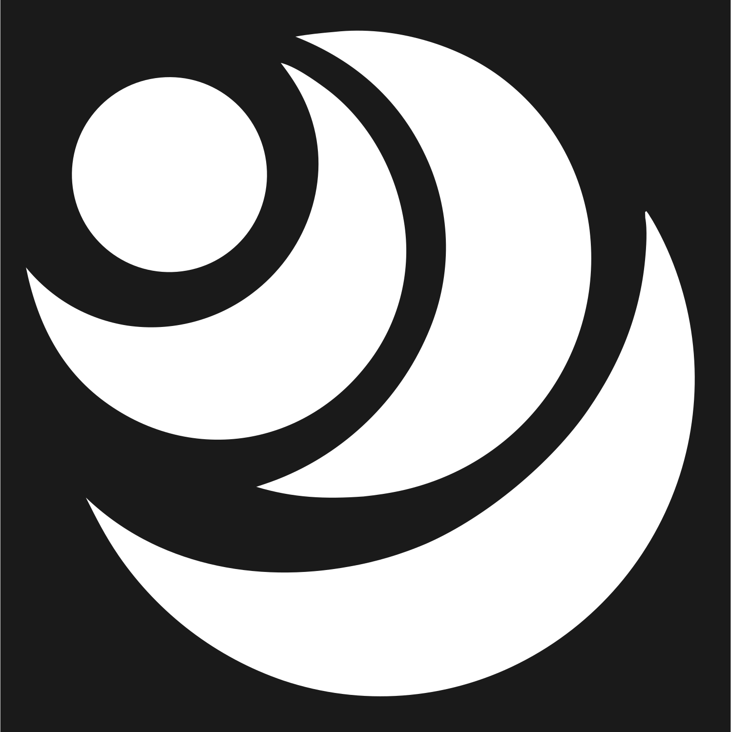 Spiral Crescent Signal Mark #1a1a1a/#ffffff
