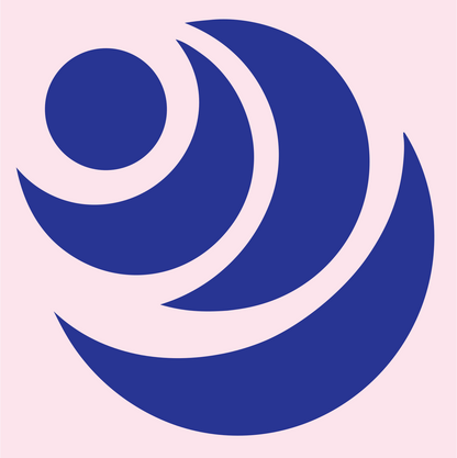 Spiral Crescent Signal Mark #fce4ec/#283593