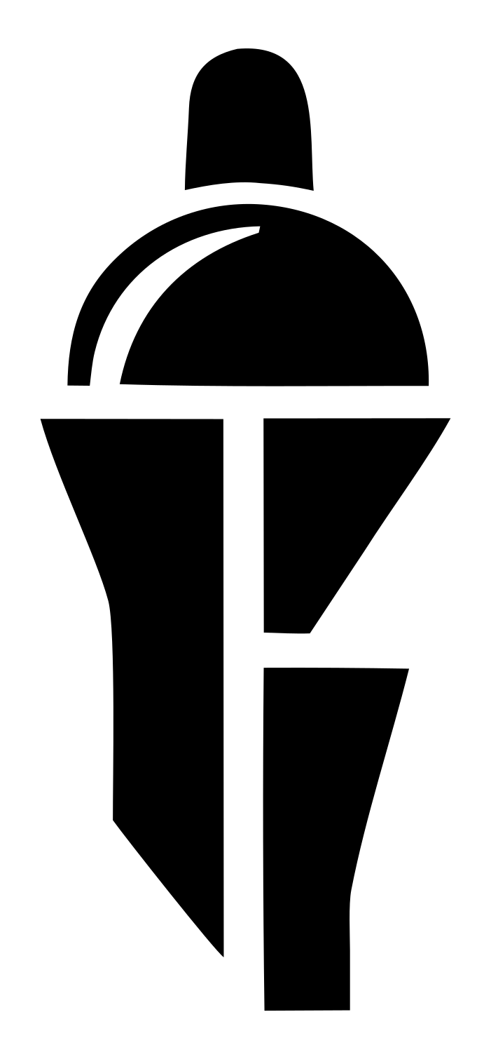 Geometric Cocktail Shaker Badge #ffffff/#000000