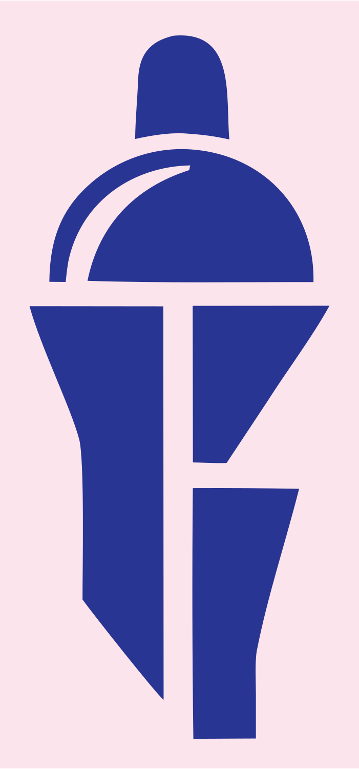 Geometric Cocktail Shaker Badge #fce4ec/#283593