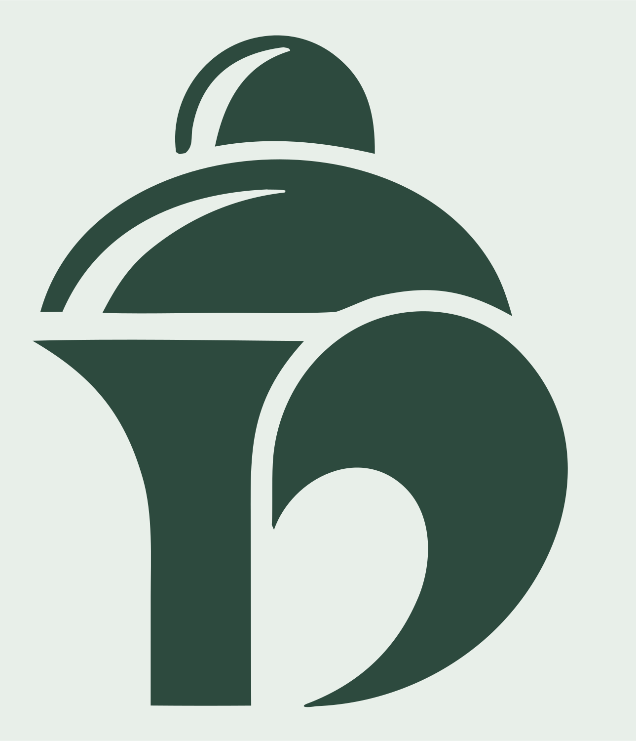 Rounded Cocktail Shaker Crest #e8efe9/#2d4a3e