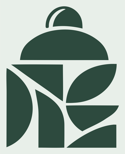 Negative Space Cocktail Shaker Mark #e8efe9/#2d4a3e