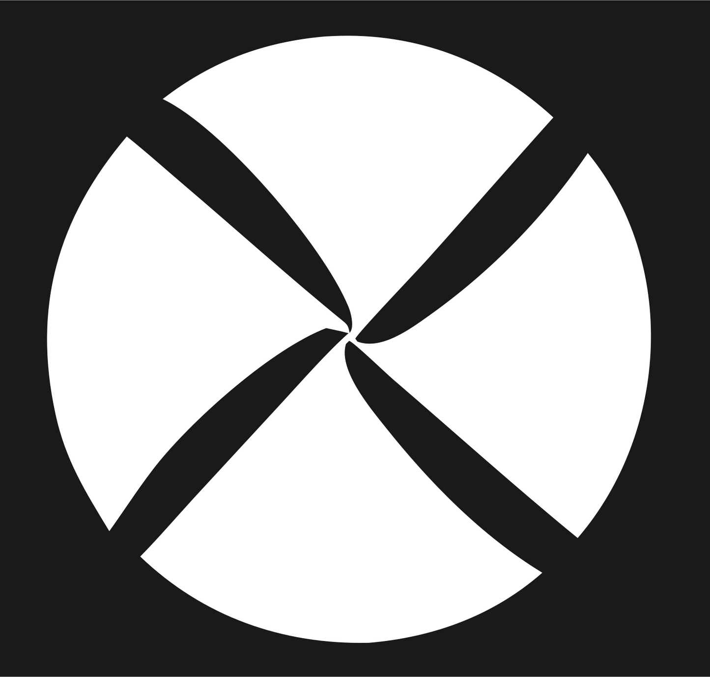 Spinning Pinwheel Sushi Crest #1a1a1a/#ffffff