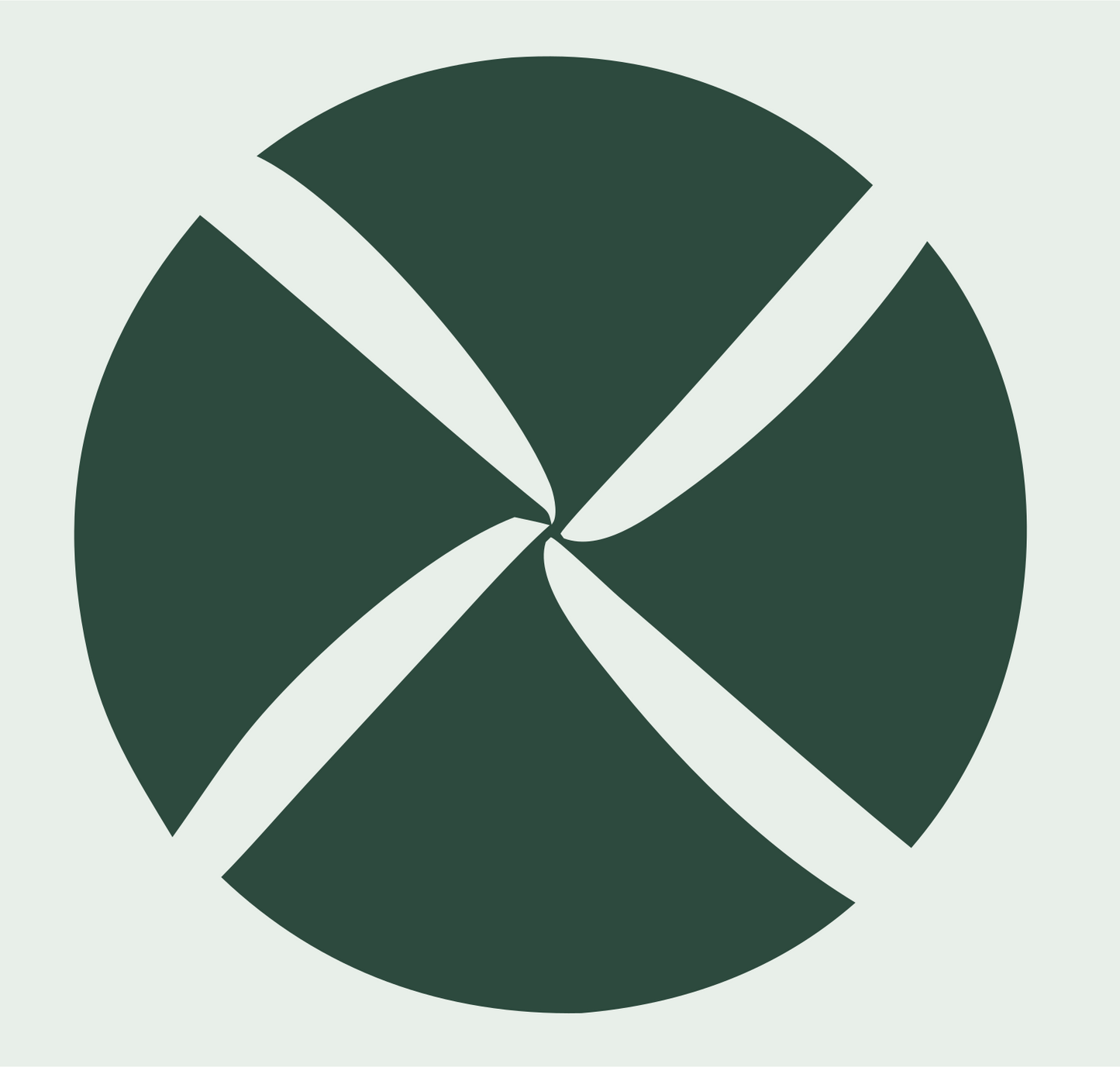 Spinning Pinwheel Sushi Crest #e8efe9/#2d4a3e