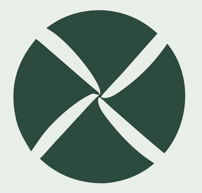 Spinning Pinwheel Sushi Crest #e8efe9/#2d4a3e