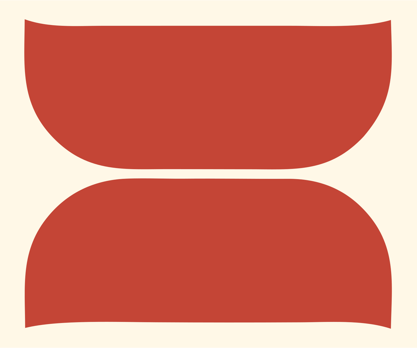 Two-Piece Sushi Roll Logo #fff8e7/#c44536